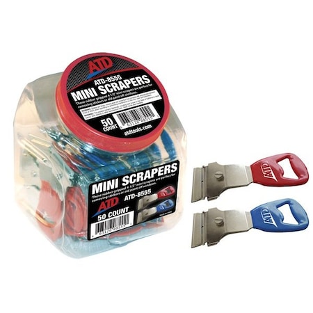 Atd Tools ATD Mini Scrapers in a Fishbowl Display 8555